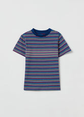 Ovs Cotton T-Shirt With Striped Pattern